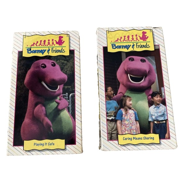 Barney And Friends Lot 2 Caring Means Sharing & Play It Safe VHS Time Life Video - Picture 10 of 10